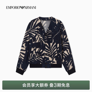 新款 阿玛尼26夏季 ARMANI 夹克外套 V领撞色复古衬衫 式 男士 EMPORIO