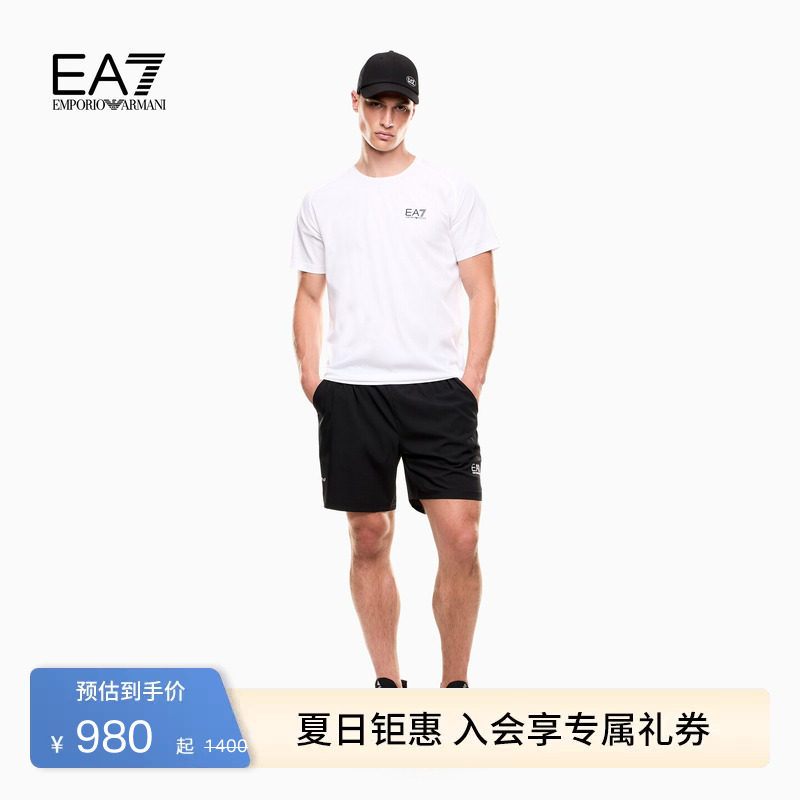 EMPORIO ARMANI/阿玛尼EA7/春夏男士圆领短袖T恤短裤跑步运动套装