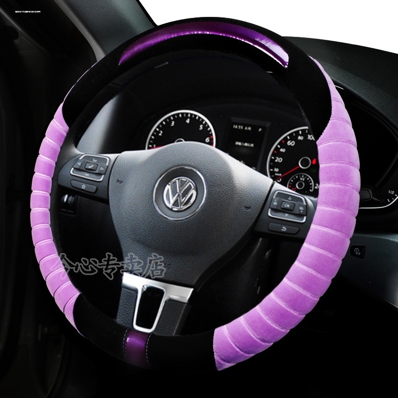适用老款迈腾b6毛绒方向盘套06/07/08/09/10/11年大众专用车把套
