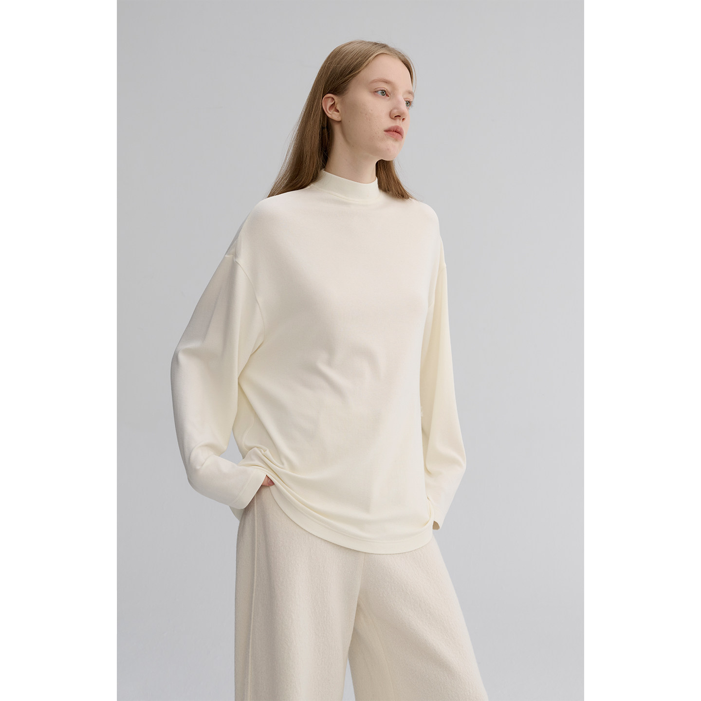 MAISON CECILE 四色|秋冬软糯亲肤半高领松弛慵懒感宽松百搭上衣