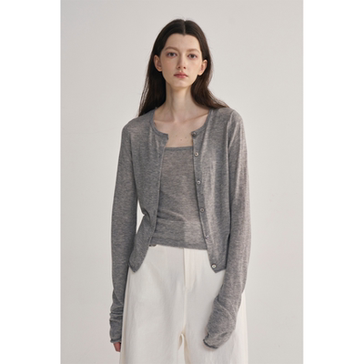 MAISON CECILE三色软糯亲肤水溶羊毛开衫吊带