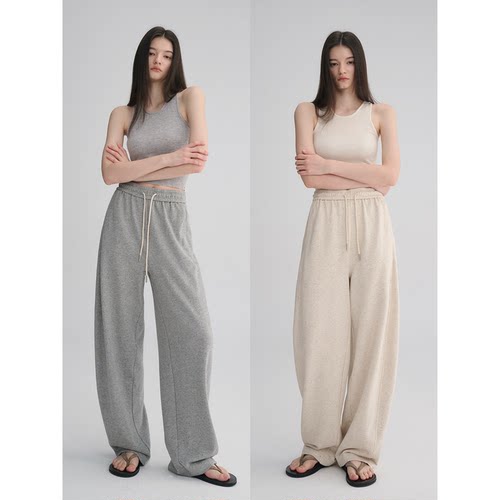 MAISON CECILE 两色|秋冬羊毛软糯舒适设计彩点休闲运动抽绳卫裤