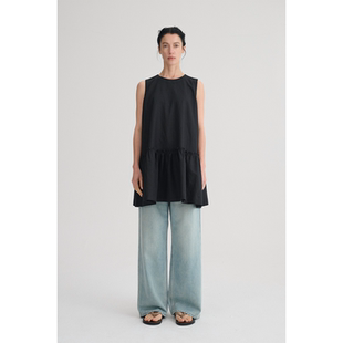 CECILE 跳转至原链接购买 圆领无袖 上衣新增黑色 娃娃衫 MAISON