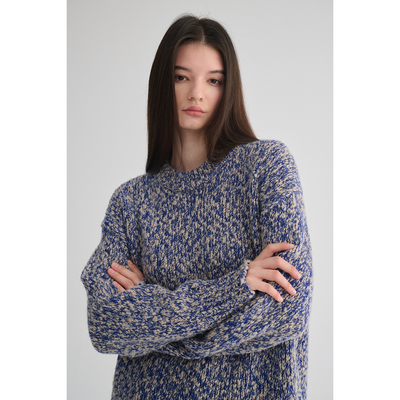 MAISON CECILE 定制纱线麻花感羊毛粗针编织复古慵懒大毛衣