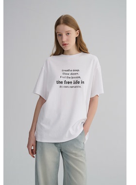 MAISON CECILE 三色|春夏纯棉舒适简约基础百搭字母印花短袖T恤