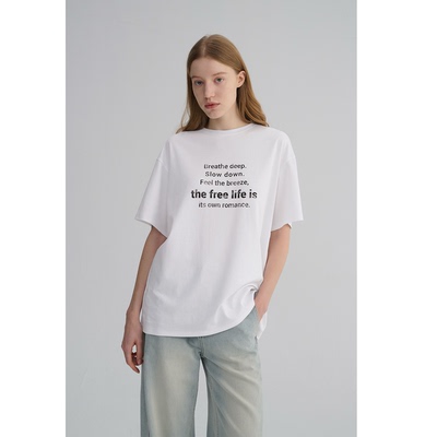 MAISON CECILE 三色|春夏纯棉舒适简约基础百搭字母印花短袖T恤