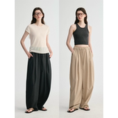 MAISON 复古慵懒春秋百搭松紧腰精纺羊毛气球裤 CECILE 两色