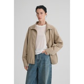 亚麻高支棉透气肌理感内里格子撞色廓形外套 两色 MAISON CECILE