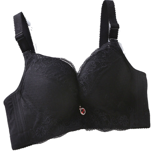 胖MM加肥加大号带钢圈加厚小胸显大文胸聚拢调整型平胸内衣女105A