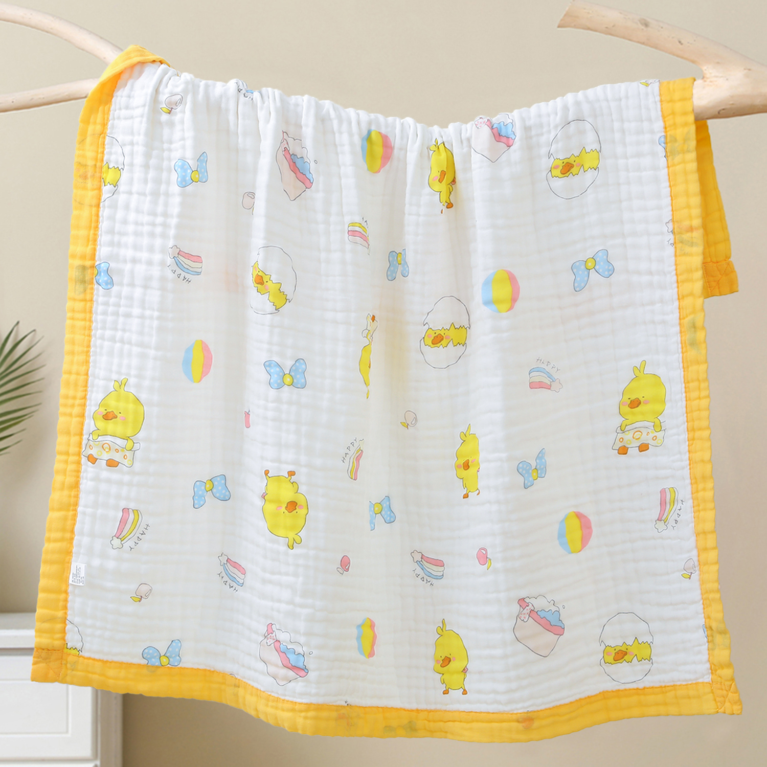 婴儿洗澡浴巾包裹巾儿童毛巾被