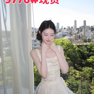 Hotdog热狗很辣清柠落香甜美精致白色吊带裙女约会度假连衣裙