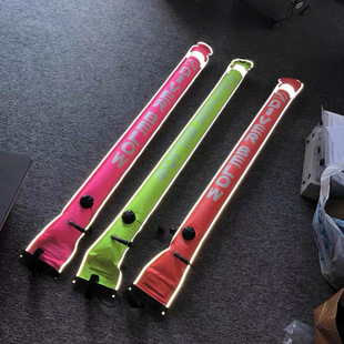 备SSO科诺 潜水象拔荧光浮力柱1.5m浮标SMB海上警示充气反光潜水装