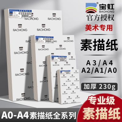 宝虹素描纸学生美术生专用8k联考画画纸8K纸8开初学者速写纸画纸