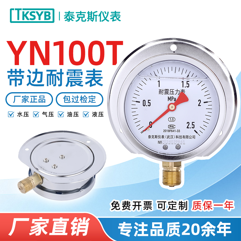 YN100T耐震压力表通用