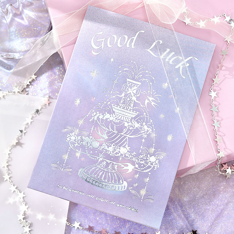 梦幻感烫银折叠贺卡信封套装梦屿四重奏系列节日通用感恩卡创意情人节礼物恋人告白手写祝福留言卡可定制