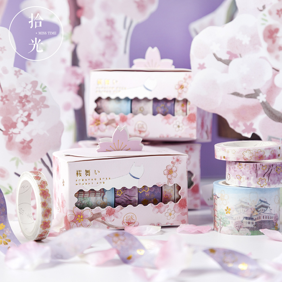 Gilding Japanese A gentle wind Paper tape cherry blossoms series Hand account source material DIY Sticker Shredded No trace originality Glue tapein the Electronic Dictionary/Electronic paper book/Stationery , Adhesive Supplies , And paper tape category - from Buy2taobao.com to provide professional Taobao agent buy service