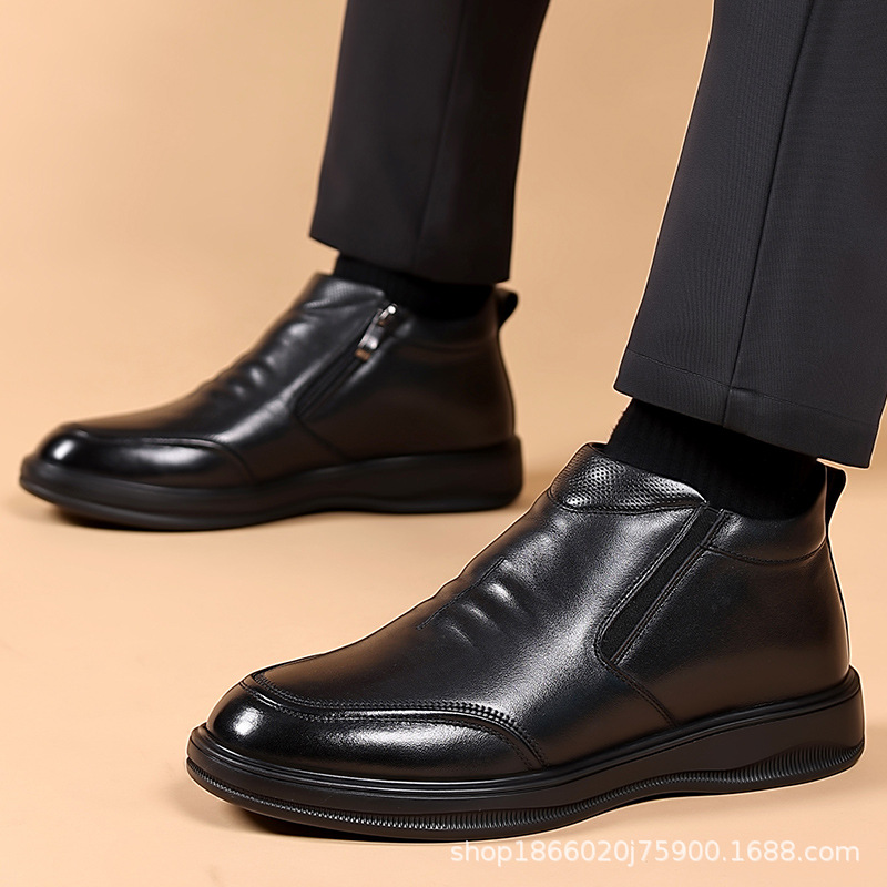 男士保暖羊毛中老年棉鞋