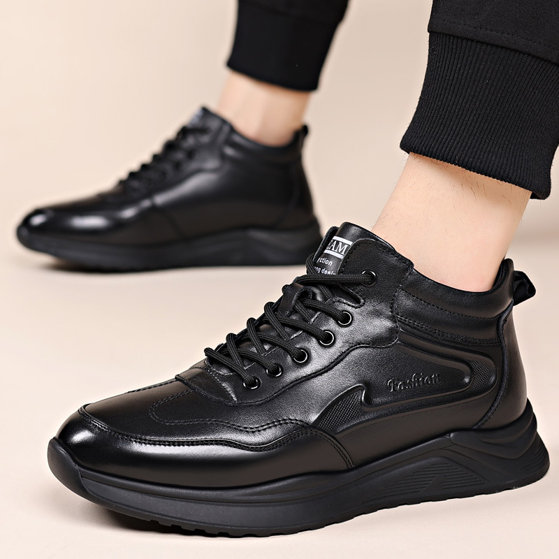 高档男士加绒冬季保暖棉鞋