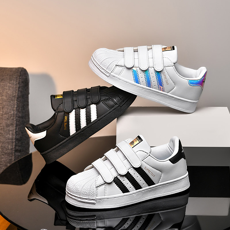 贝壳头板鞋2025秋季新款透气女童魔术贴男童运动鞋夏季小白鞋,流行男鞋,休闲板鞋,淘宝优惠券,粉丝福利购,淘宝优惠卷