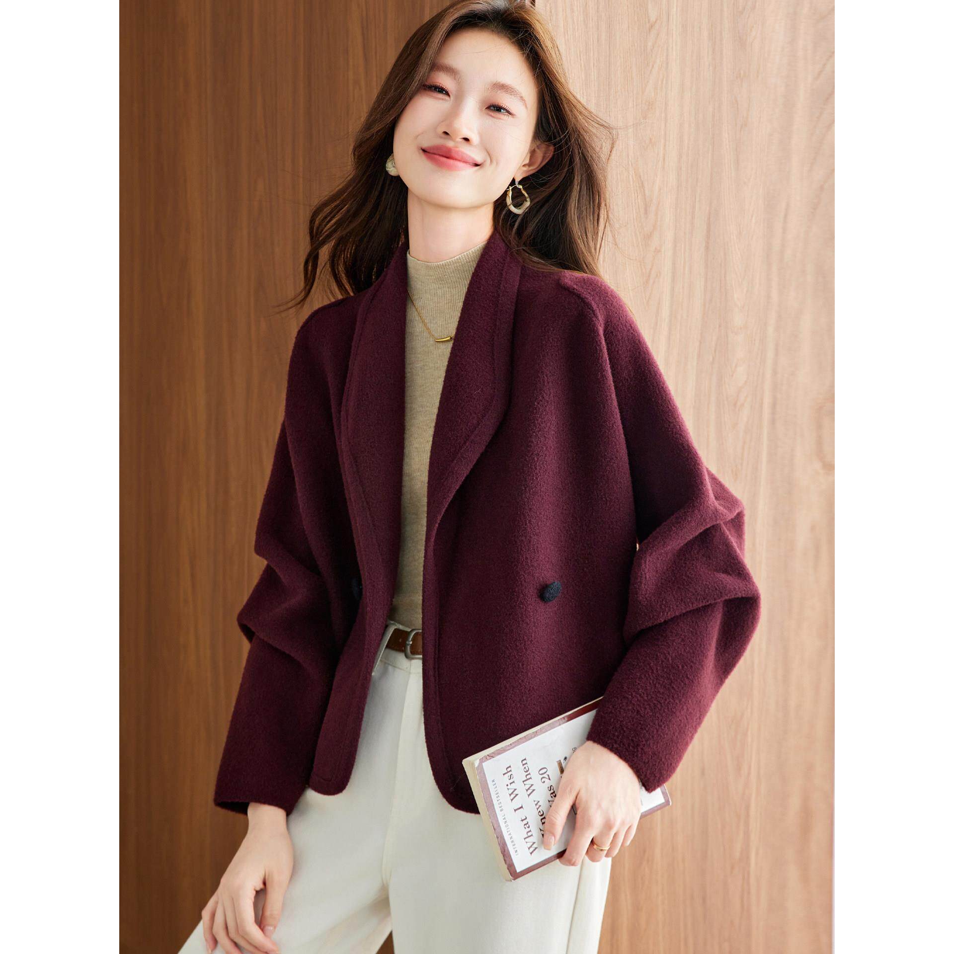 小香风西装领短外套女秋冬2025新款高级感小个子时尚洋气毛呢上衣