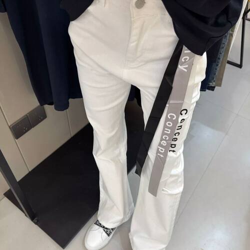 dc三色飘带微喇显瘦牛仔裤男