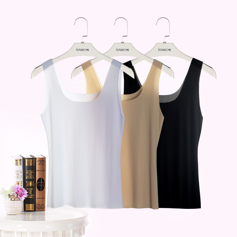 外贸夏季冰丝无痕背心女短款大码宽松无袖打底上衣内搭超薄吊带衫在类目 女装/女士精品, 背心吊带中 - 来自Buy2taobao.com提供专业的淘宝代购服务