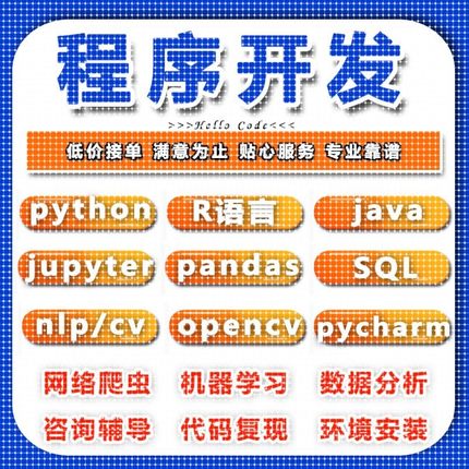 jupyter代做python数据分析sql库pycharm算法r语言cv机器学习辅导