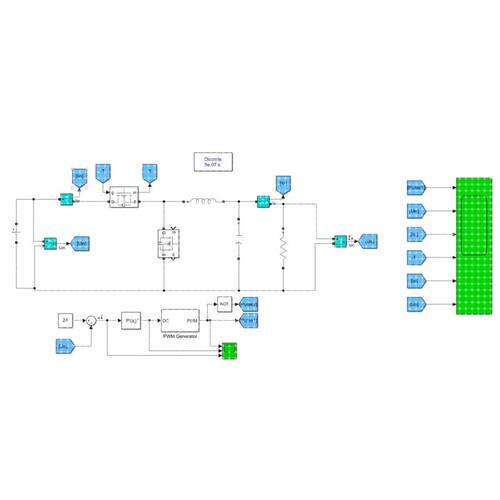 MATLAB/Simulink，同步Buck（降压斩波）电路仿真模型