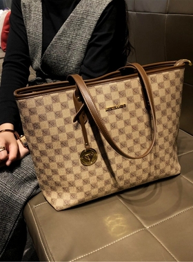 香港正品包包女新款2025真皮高级定制大容量通勤单肩手提托特大包