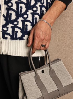 Garden 23，mini花园包，锡器灰拼帆布