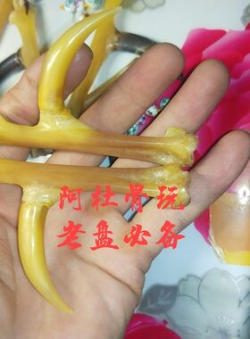 文玩鸡爪骨把件老公鸡爪骨鸡蹬子抓钱手文玩新宠纯天然老公鸡爪子