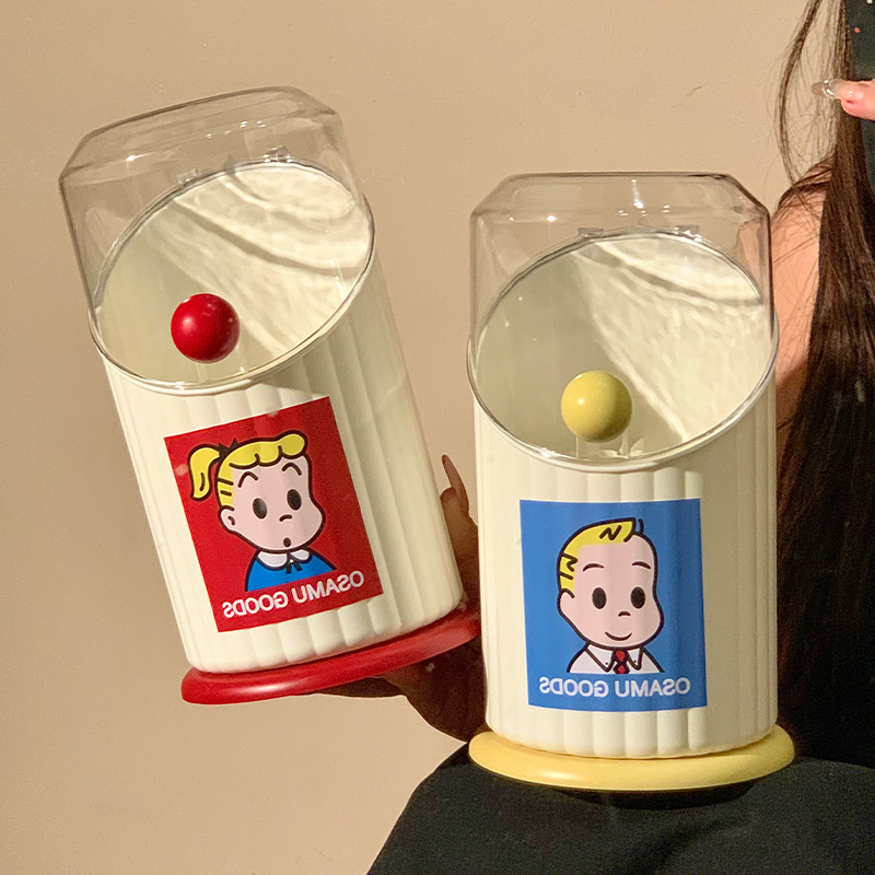 可爱化妆刷收纳筒分格防尘