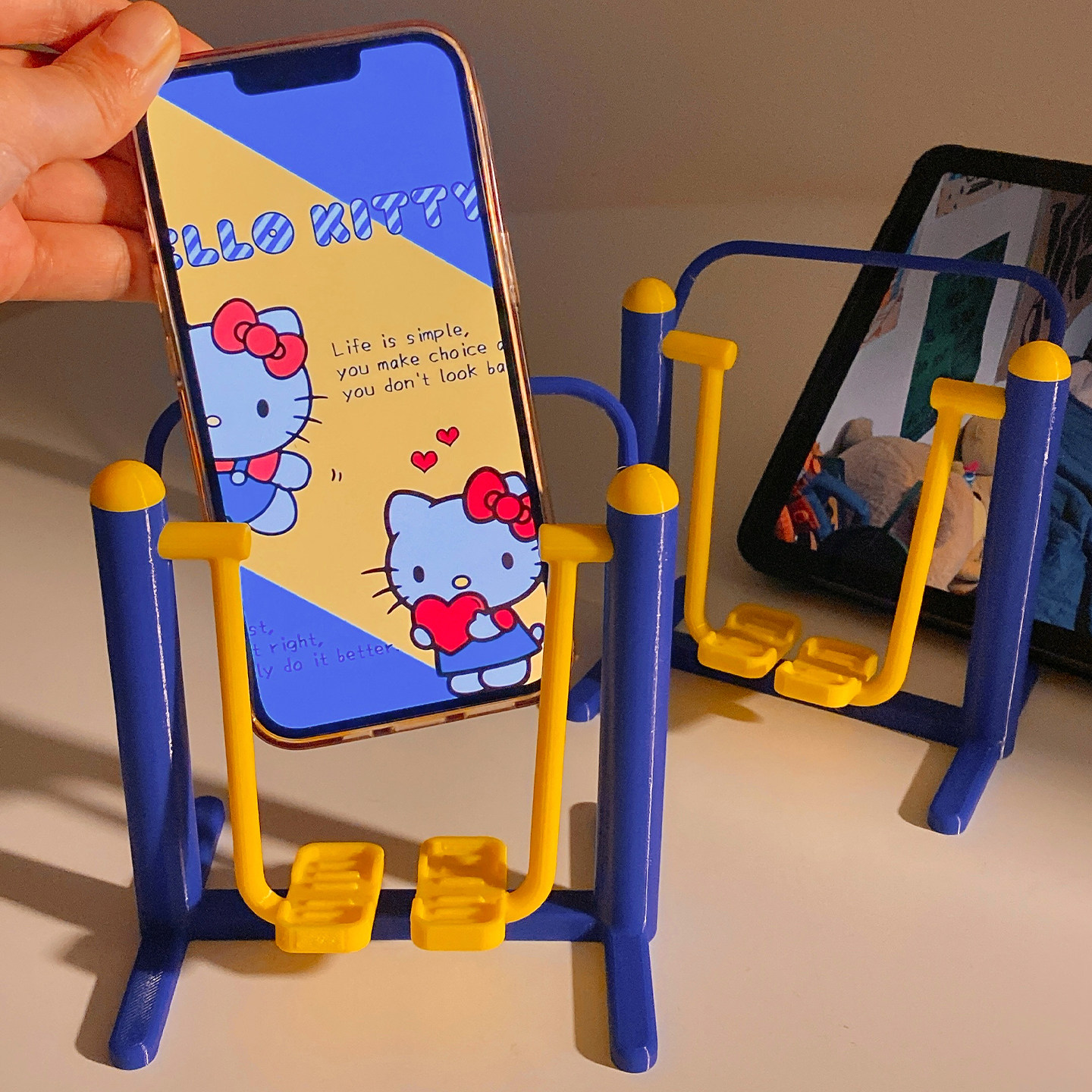 创意健身器材手机支架搞怪桌面摆件可拼接懒人追剧神器手机支撑架