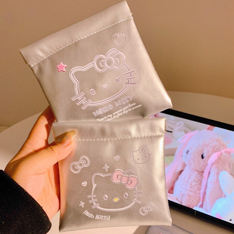 可爱kitty猫自动闭合化妆包