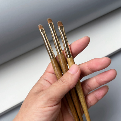 醉好用的眼线刷下至刷100%黄狼尾毛眼线刷卧蚕刷 眼头提亮刷D21