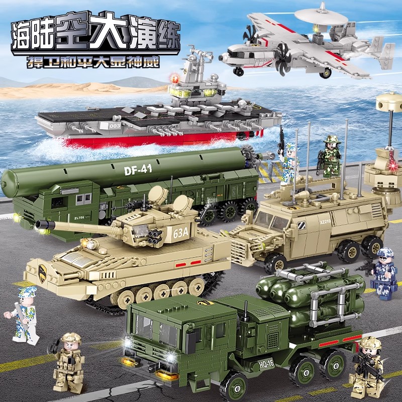 开智积木军事系列坦克模型摆件