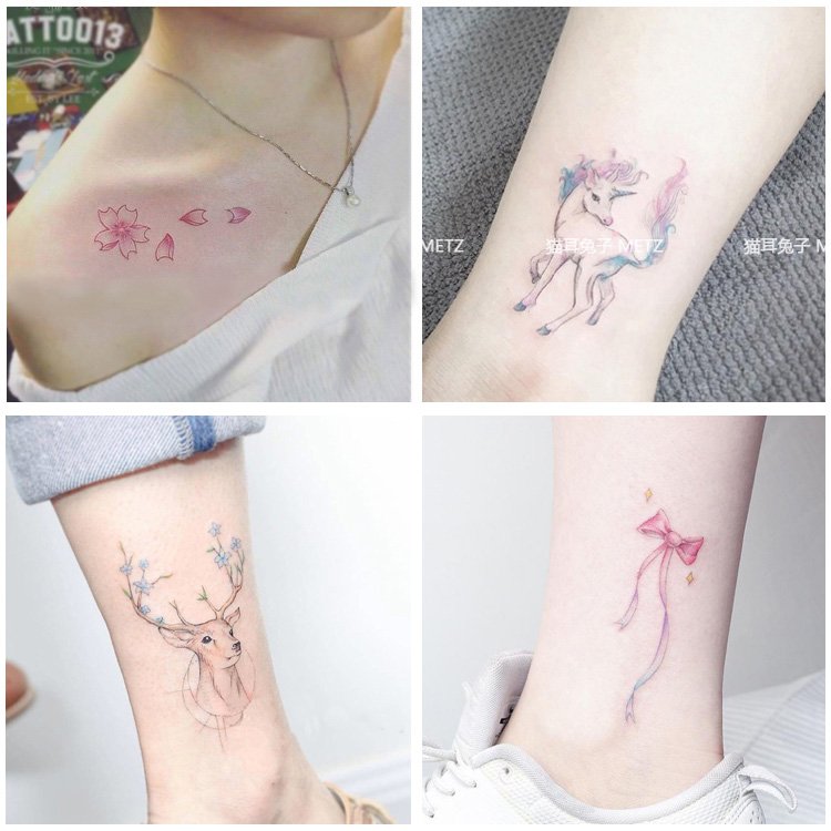 4全臂加4花臂 纹身贴防水男女持久韩国仿真刺青半臂纹身贴纸