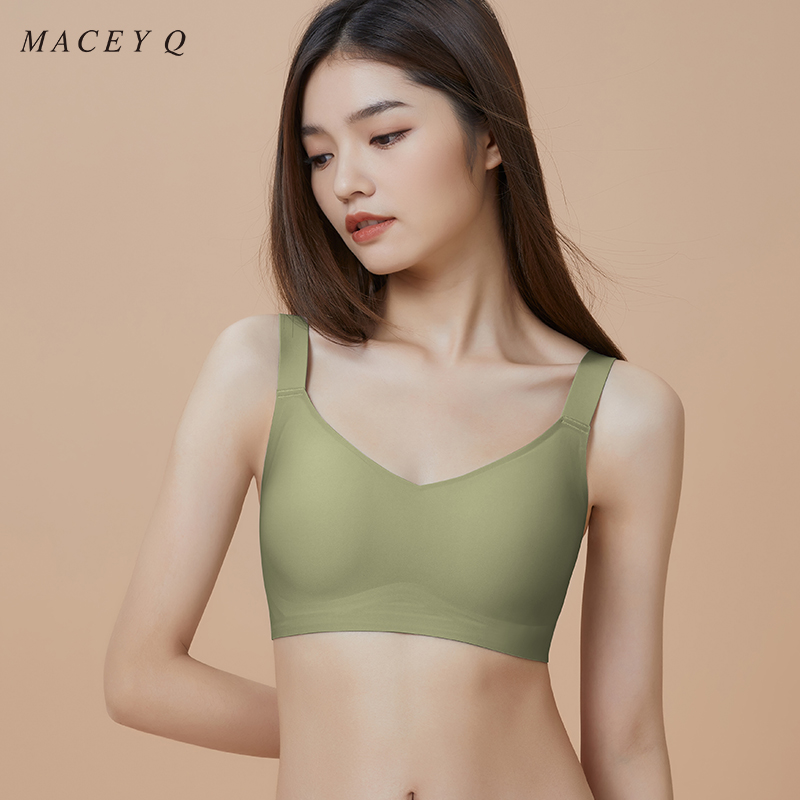 無痕內衣女全罩杯薄款顯胸小文胸夏大碼無鋼圈聚攏上托防下垂胸罩_美熙琪旗艦店_女士內衣_男士內衣_家居服