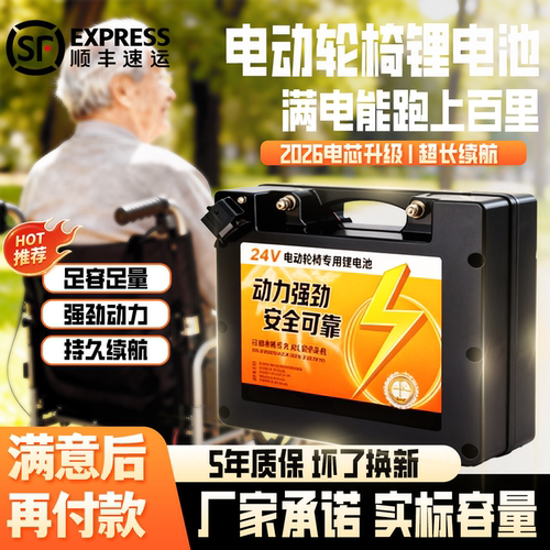 九圆英洛华24V电动轮椅专用电池