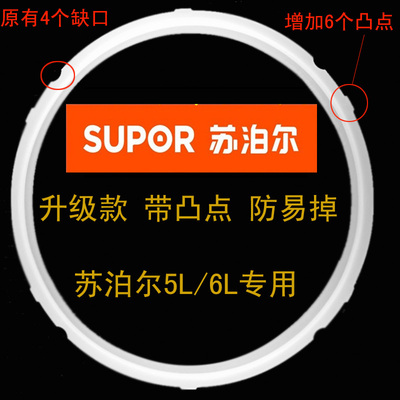 SUPOR/苏泊尔电压力锅密封圈升级款皮圈防易掉脱落5L/6L 22cm口径