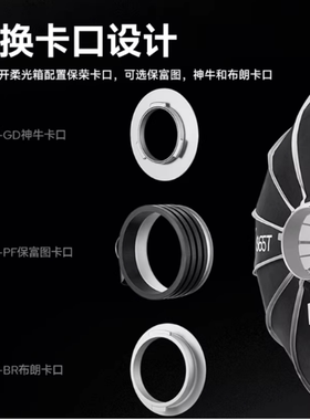 神牛S65T/85T/120T伞式快开快装抛物线柔光罩柔光箱套装