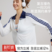 gymna复古学院风运动外套翻领拉链开衫 速干休闲显瘦夹克上衣新款