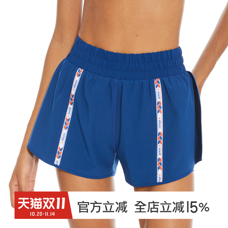 gymna复古学院风运动短裤防走光宽松休闲速干跑步瑜伽健身裤女夏