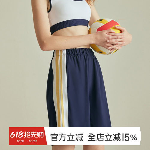GYMNA美式复古运动5分短裤