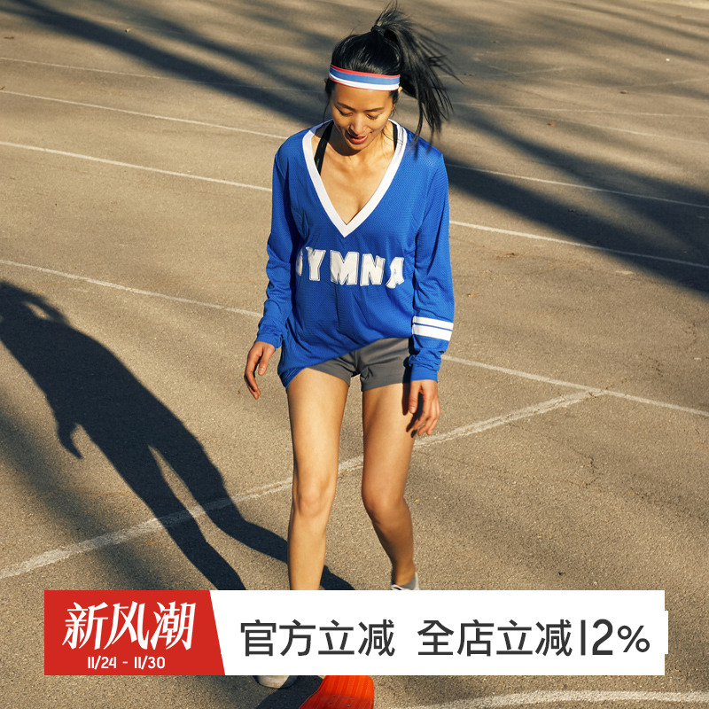 gymna运动长袖速干健身上衣T恤