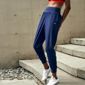 gymna高腰纯色运动训练休闲长裤 女 春秋轻薄显瘦宽松速干健身9分裤