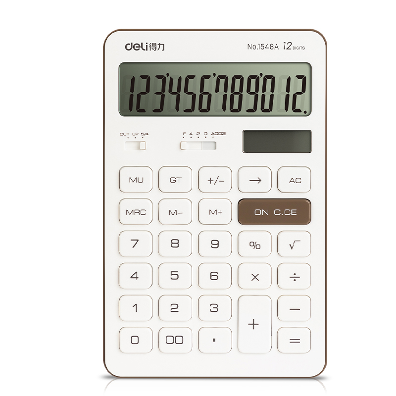 得力1548A12位数显示屏幕计算机