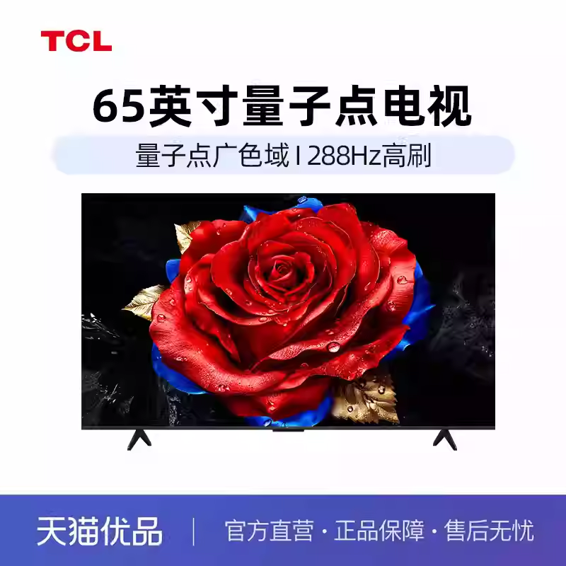 TCL电视 65T5L-JN 65英寸 288Hz高刷 QLED量子点 灵控系统 超薄-X