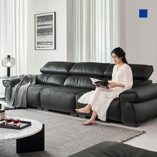 梦百合0压沙发大黑牛真皮沙发直排头层牛皮大小户型意式 沙发S801