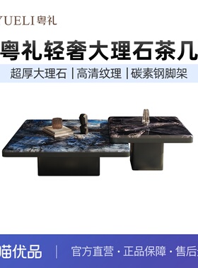 粤礼茶几电视柜大理石客厅轻奢不锈钢组合YLNH211070